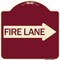 Signmission Designer Series Fire Lane Right Arrow, Burgundy Heavy-Gauge Aluminum Sign, 18" x 18", BU-1818-24391 A-DES-BU-1818-24391 - alternate 1